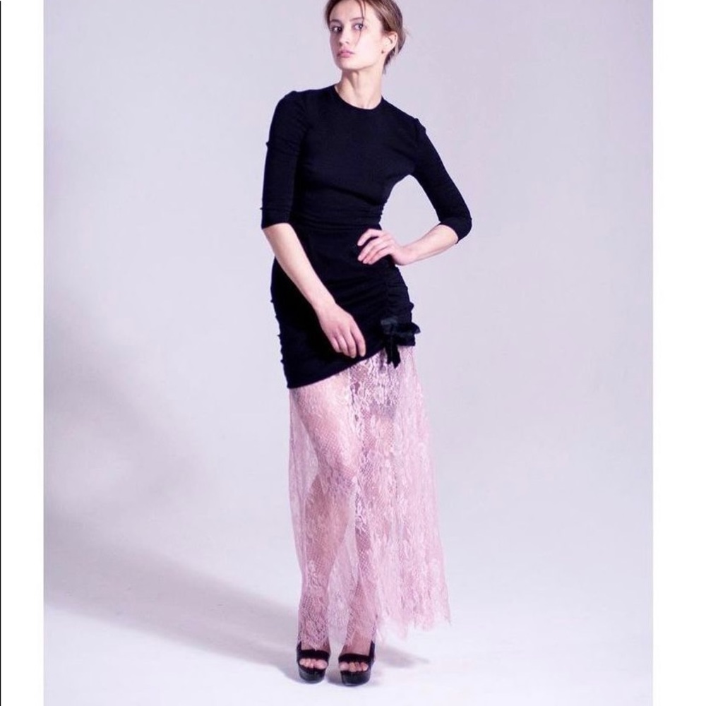 Alessandra Rich exclusive long evening dress.